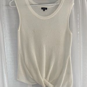 Splendid Tie Front White Top - Size S